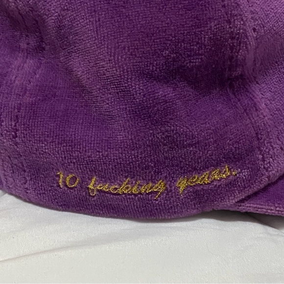 FuckThePopulation 10th Anniversary Purple Velour 6 Panel Hat - Picture 3 of 4